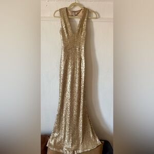 Dress the Population Gold Sequin Dress
